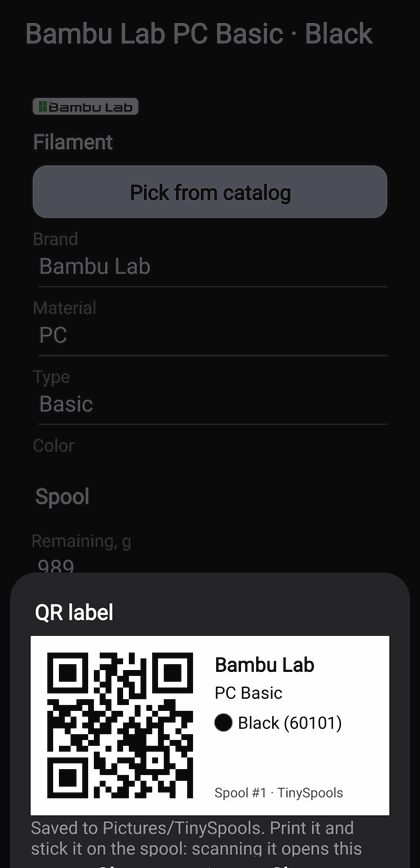 QR label